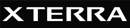 Nissan Xterra windshield window decal sticker (12" x 1.3", White)