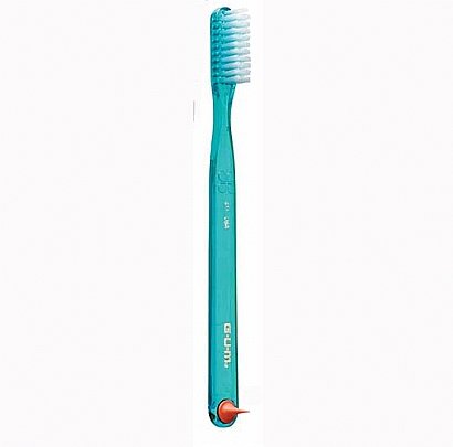 Sunstar GUM 411 Classic Toothbrush with Gum Stimulator, Regular Full Size Head, Soft - Pack of 3