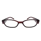 Night Book Reading Bright LED Lighted Up Reader Glasses +2.00 Touch Switch Auburn Full Frame + Case