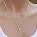 Hithop Chic Women Natural Simple Female Fine Pearl Pendant Necklace Chain Clavicle GOLD