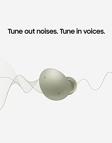 SAMSUNG Galaxy Buds 2 True Wireless Bluetooth Earbuds, Noise Cancelling, Ambient Sound, Lightweight Comfort Fit In Ear, Auto Switch Audio, Long Battery Life, Touch Control US Version, Olive Green