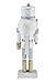 Clever Creations Silver Soldier 10 Inch Traditional Wooden Nutcracker, Festive Christmas Décor for Shelves and Tables