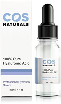 COS Naturals 100% Pure Hyaluronic Acid Serum Organic Anti Aging Moisturizer for Face and Skin, 1 oz