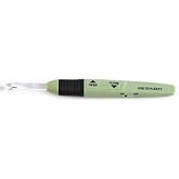 LED Crochet Hook 6.5mm Light Up Knitting Needle Craft | Battery operated LED crochet hook with on off switch, size marked handle for dark yarn and low light crochet