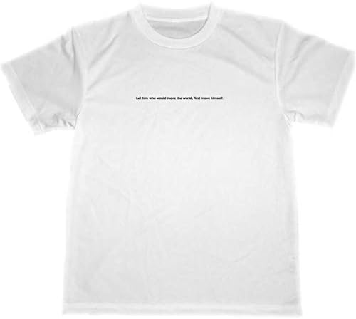 Amazon Let Him Who Would Move The World First Move Himself ソクラテス ドライ ｔシャツ 名言 哲学 哲学者 Tシャツ カットソー 通販