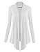 LL WSK850 Womens Draped Open- Front Cardigan XXXL White