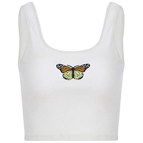 5 Womens+Butterfly+Embroidery+Sleeveless+Stretch