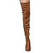 CAPE ROBBIN DD18 Women's Drawstring Block Heel Stretchy Snug Fit Thigh High Boots