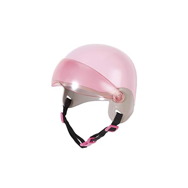BABY born 825914 City Scooterhelm Puppenhelm mit verstellbarem Visier und Riemen, Puppenzubehör 43 cm, rosa