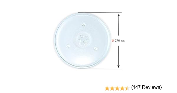 Recamania Plato microondas Universal - 270mm: Amazon.es: Hogar