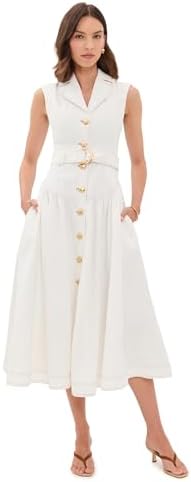 aje white denim dress Lumi Denim Mini Tunic Dress