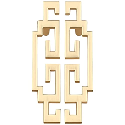 5pcs 128mm Handles for Chest of Drawers Gold, Pull Handles for Cupboards Kitchen (128mm-gold, 5 Pack)