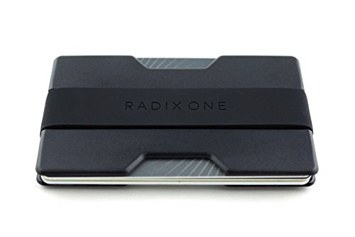 Radix One Slim Wallet (Black/Black) - Minimalist Ultralight Thin Polycarbonate Money Clip