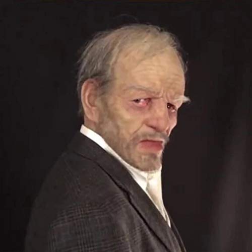 Sayolala Another Me | The Elder Old Man face Covering Costume Headgear for Masquerade Halloween Party