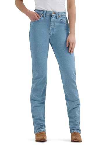 Wrangler Women’s Cowboy Cut High Rise Slim Fit Tapered Leg Jean, Antique Wash, 11-32