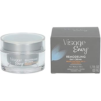Visage Envy Remodeling Day Cream SPF 15 - Anti-Aging Daily Face Lotion Enriched with Amino-Peptide Complex, Niacinamide, and Omega 3,6,9 - Sculpts, Tones and Tightens Sagging Skin 1.7 Ounce