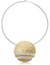 Wire Wrapped Round Collar Pendant Necklace