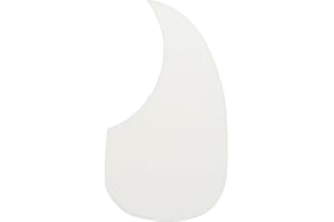MECCANIXITY Acoustic Guitar Pickguard Fit 41 Inch Self Adhesive Right Handed Acoustic-Electric Guitar Parts Water Drop Shape White