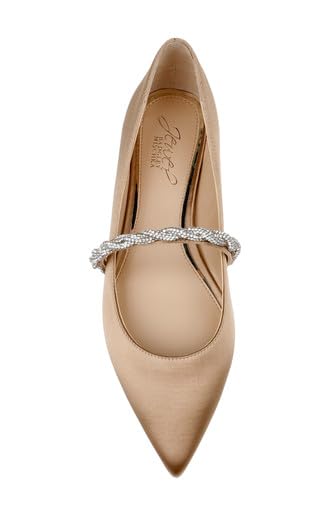 JEWEL BADGLEY MISCHKA VANA POINTED FLATS WITH EMBELLISHED STRAPS