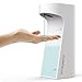 GLAMFIELDS Upgrade 2.0 Soap Dispenser, Auto Soap Dispenser Touchless 14oz/400ml Hands-Free for Kitchen Bathroom Detergent & Shampoo - White