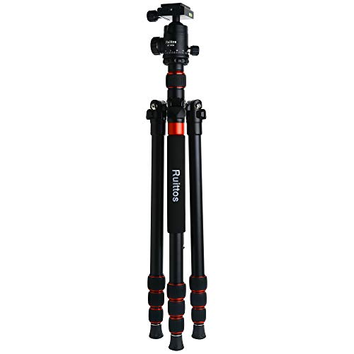 Ruittos Tripod, 63inch Camera Tripod Monopod with 360 Panoramic Ball Head, Aluminum Alloy Portable Compact Lightweight Tripod for DSLR/SLR Digital Cameras, Canon Rebel T6i Nikon D7000 Sony Alpha A7