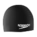 Speedo Silicone Solid Swim Cap, Black, One Size primary