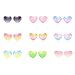 New Retro Love Ocean Piece Sunglasses Street Beat Peach Heart Shaped Sunglasses (pink)