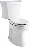 Kohler K-3979-RA-0 Highline Comfort Height 1.6 gpf Toilet, Right-Hand Trip Lever, White