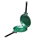 SENREAL 7.5 Inch Non stick Ceramic Pan Double Side Pancake Maker Green Frying Pan for Cakes Pancake Toast Egg