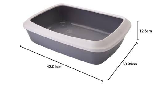 Savic Iriz Cat Litter Tray with Rim, Retro Lemon Green (17 inch) 3