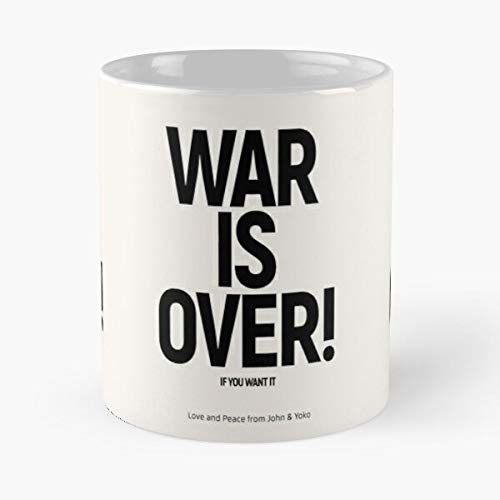 Want You ONO Yoko and Beatles If Lennon Counter Culture Love War John Over is It Cadeau Tasse à café 11 oz - Les Beatles, Paul McCartney, John Lennon, RIngo Starr, George Harrison Want You ONO Yoko and Beatles If Lennon Counter Culture Love War John Over is It Cadeau Tasse à café 11 oz