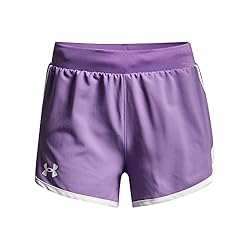 Under Armour Girls' Fly By Shorts , Vivid Lilac