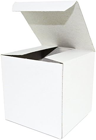 White Wedding Favor Candy Gift Boxes 5x5x5"- 25 Boxes