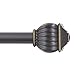 Kenney KN71646 Beckett Soft Square End Standard Decorative Window Curtain Rod, 28-48