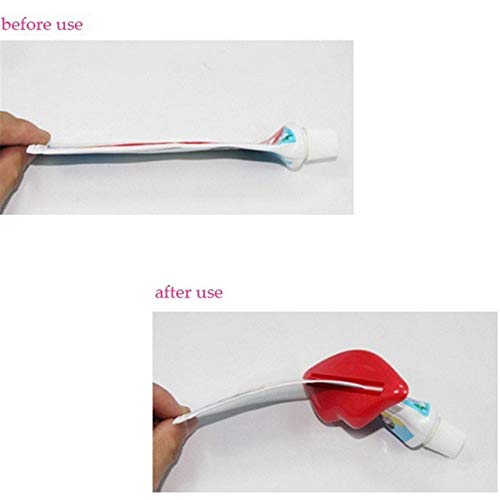 DishyKooker 2Pcs Sexy Lip Bathroom Toothpaste Cream Squeezer Tube Dispenser Home Tube Rolling Holder Squeezer Toothpaste Cream Squeezer Show