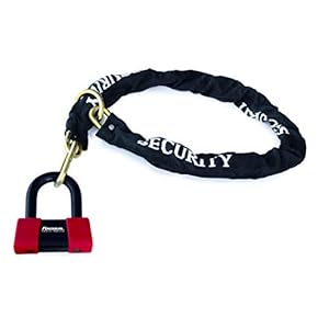 Radikal RK75+RK10120L Anti-Diefstal Veiligheids Kettingslot Motorfietsenk, Gehomologeerd SRA, 120cm