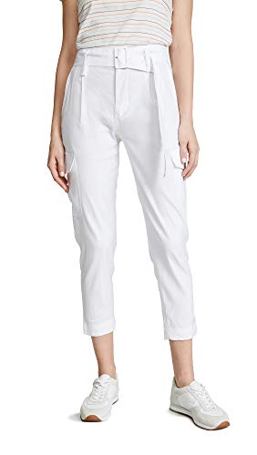 Vince Women's Belted Linen Pants, Optic White, 6