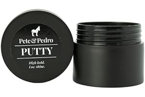 Pete & Pedro HAIR PUTTY for Men, Strong Hold, Matte Finish, Low Shine Hair Clay for Men, Ideal for Hairstyling & Grooming, Medium & Short Hair Styles | As Seen on Shark Tank, Travel Size 0.5 oz