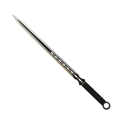 Tactical Master 27" Full Tang Ninja Sword/Machete With 2 Pcs 6" Throwing Knives Choose Your Color (Black) - Thumbnail 2