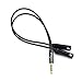 AUFGELD Dual Mic Adapter 3.5mm Jack Headset Splitter 4 Pole Male to 2 Dual Female Lavalier Lapel Microphone Compatible with iPhone iPod Android Windows Smartphones Headphones (Mic + Audio)