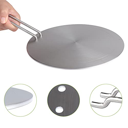 Stainless Steel Induction Diffuser Plate with Detachable Handle, Heat