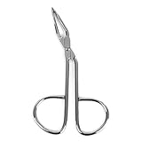 Eyebrow Tweezer Stainless Steel Scissors Shaped Slant Tip Tweezer Clip