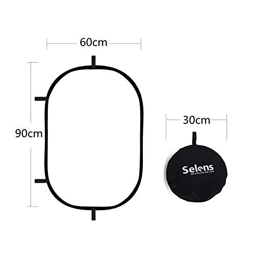 Selens 60x90cm Fotografie Diffusor Reflector Faltbarer Weiche Pop Up Diffuser Weiß für Studio Porträt Produkt Fotografie Video Outdoor Fotostudio Videoaufnahme Hintergrund mit Tragetasche – Bild 3