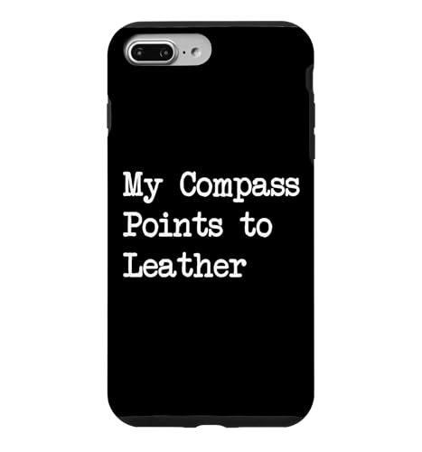 Compass Points to Leather Funny Travel Quotes Case for iPhone 7 Plus/8 Plus