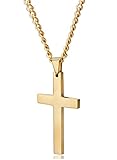 Jstyle Jewelry Mens Cross Necklace for Men Women Stainless Steel Pendant 22 24 Inch