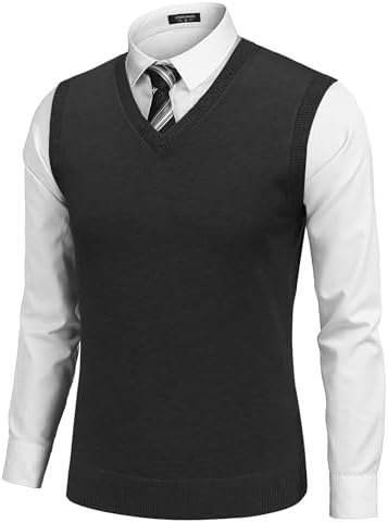 PJ PAUL JONES Mens Sweater Vest Casual Comfortable Knit V-Neck
