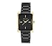 Anne Klein Black and Goldtone Ceramic Bracelet Watch