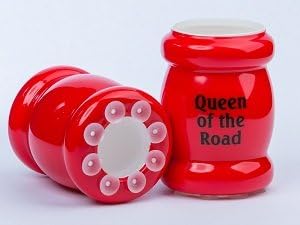 Suction Koozie and Insulated drink holder-cooler - Queen of the Road- for RVs Queen-Red