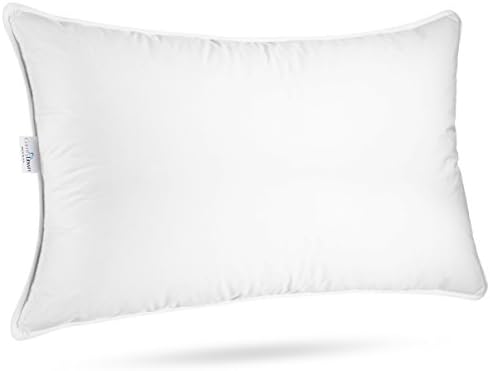 ComfyDown Sleeping Pillow - European Goose Down, “FIRM” Density Pillow, 650 Fill Power, 300-Thread Count Egyptian Cotton Cover - Hypoallergenic, MADE IN USA - (Standard)