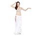Dance Fairy Belly Dance Satin Long Opening Skirt(no Belt),White